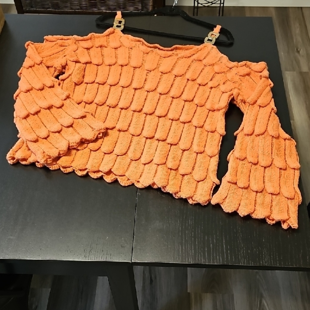 Orange Women's Crew Neck Sweater